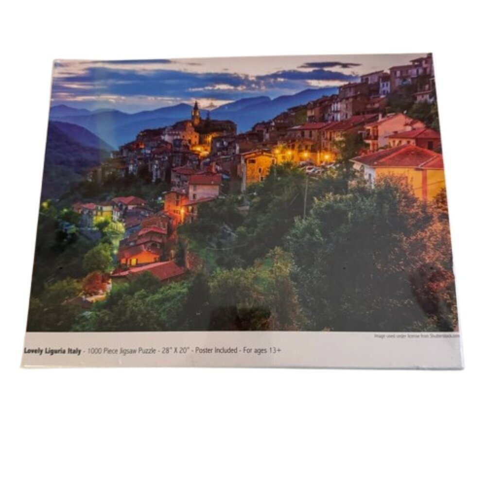 New Lovely Liguria Italy 1000 pc 28" X 20" Littlefeet Direct Colorcraft Puzzles